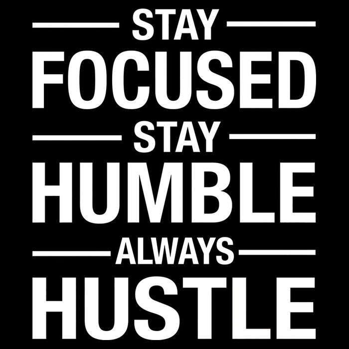 Stay Focused Humble Always Hustle Cropped Pullover Crew
