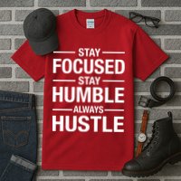 Stay Focused Humble Always Hustle Tall T-Shirt
