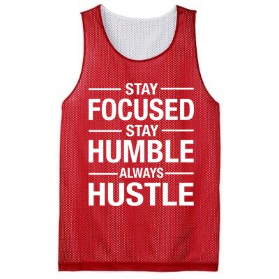 Stay Focused Humble Always Hustle Mesh Reversible Basketball Jersey Tank