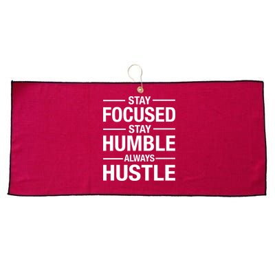 Stay Focused Humble Always Hustle Large Microfiber Waffle Golf Towel