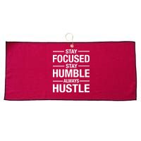 Stay Focused Humble Always Hustle Large Microfiber Waffle Golf Towel