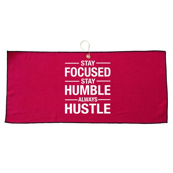 Stay Focused Humble Always Hustle Large Microfiber Waffle Golf Towel