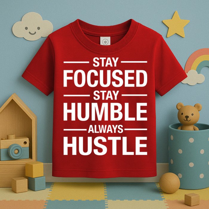 Stay Focused Humble Always Hustle Toddler T-Shirt