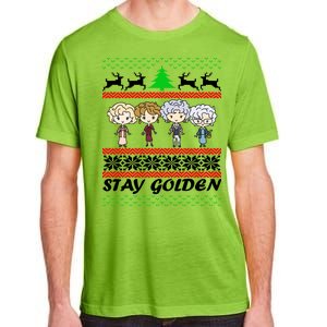 Stay Golden Ugly Christmas Adult ChromaSoft Performance T-Shirt