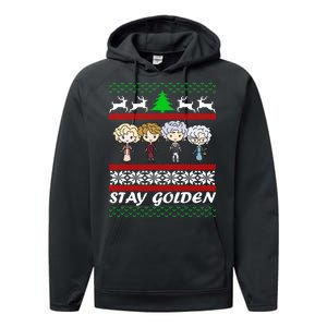 Stay Golden Ugly Christmas Performance Fleece Hoodie