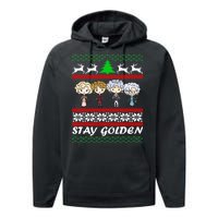 Stay Golden Ugly Christmas Performance Fleece Hoodie