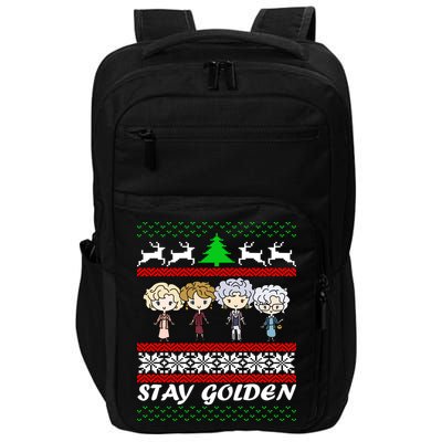 Stay Golden Ugly Christmas Impact Tech Backpack