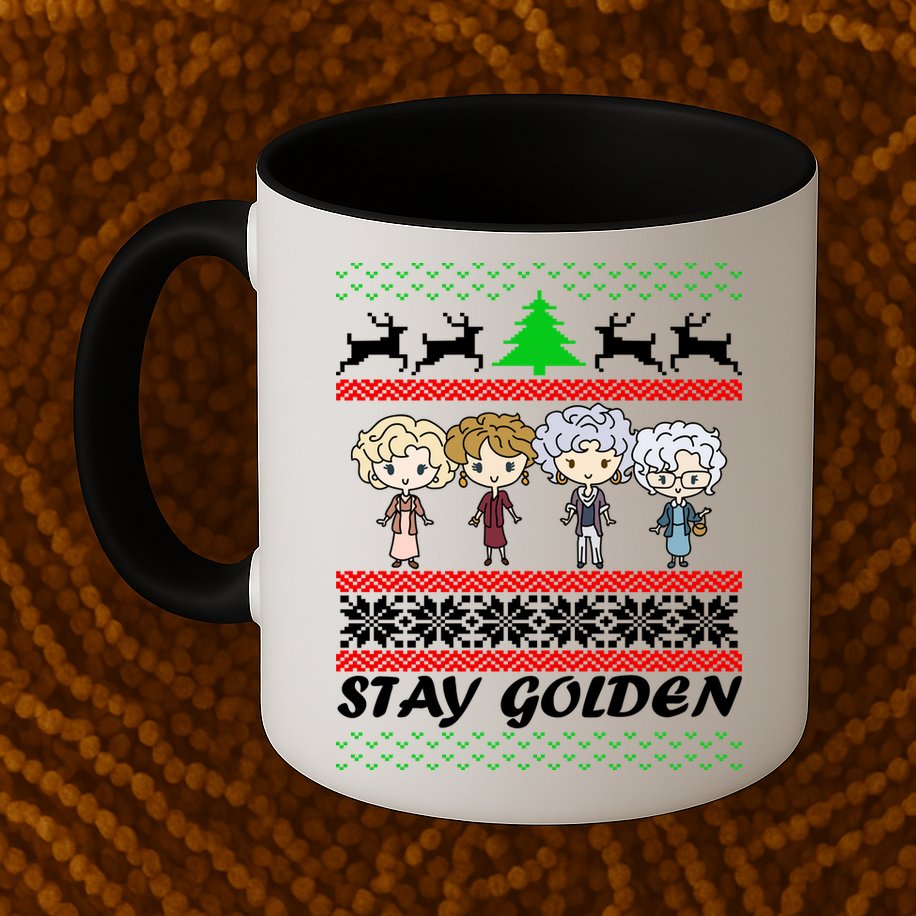 Stay Golden Ugly Christmas Mug