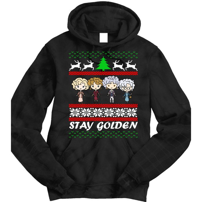 Stay Golden Ugly Christmas Tie Dye Hoodie