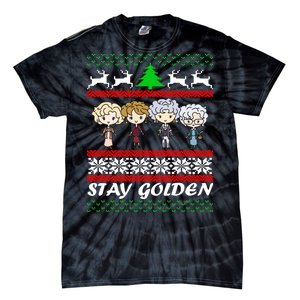 Stay Golden Ugly Christmas Tie-Dye T-Shirt