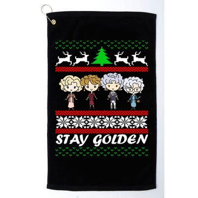 Stay Golden Ugly Christmas Golf Towel