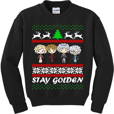Stay Golden Ugly Christmas Kids Sweatshirt