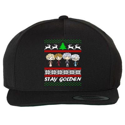 Stay Golden Ugly Christmas Wool Snapback Cap