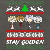 Stay Golden Ugly Christmas Cotton Canvas Backpack