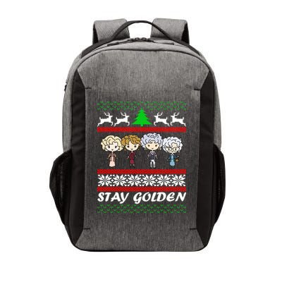 Stay Golden Ugly Christmas Vector Backpack