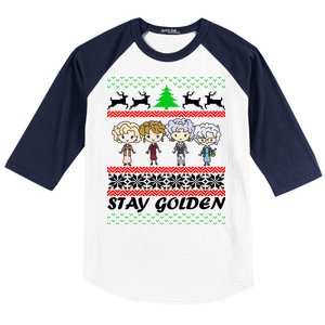 Stay Golden Ugly Christmas Baseball Sleeve Shirt