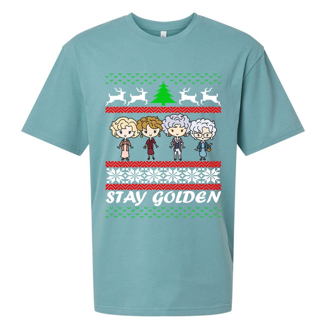Stay Golden Ugly Christmas Sueded Cloud Jersey T-Shirt