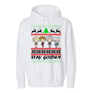 Stay Golden Ugly Christmas Garment-Dyed Fleece Hoodie