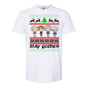 Stay Golden Ugly Christmas Softstyle CVC T-Shirt