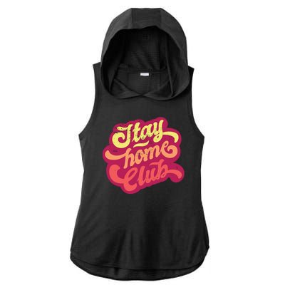 Stay Home Club Ladies PosiCharge Tri-Blend Wicking Draft Hoodie Tank