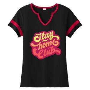 Stay Home Club Ladies Halftime Notch Neck Tee