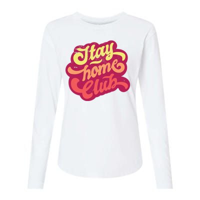 Stay Home Club Womens Cotton Relaxed Long Sleeve T-Shirt