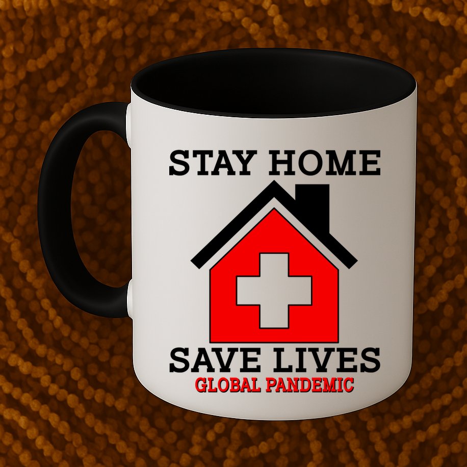 Stay Home Save Lives Global Pandemic Mug