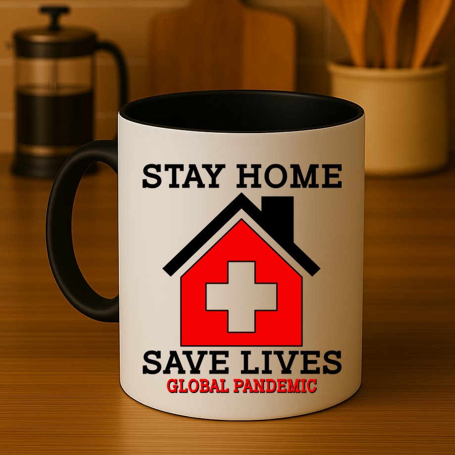 Stay Home Save Lives Global Pandemic Mug