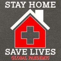 Stay Home Save Lives Global Pandemic Cotton Canvas Backpack
