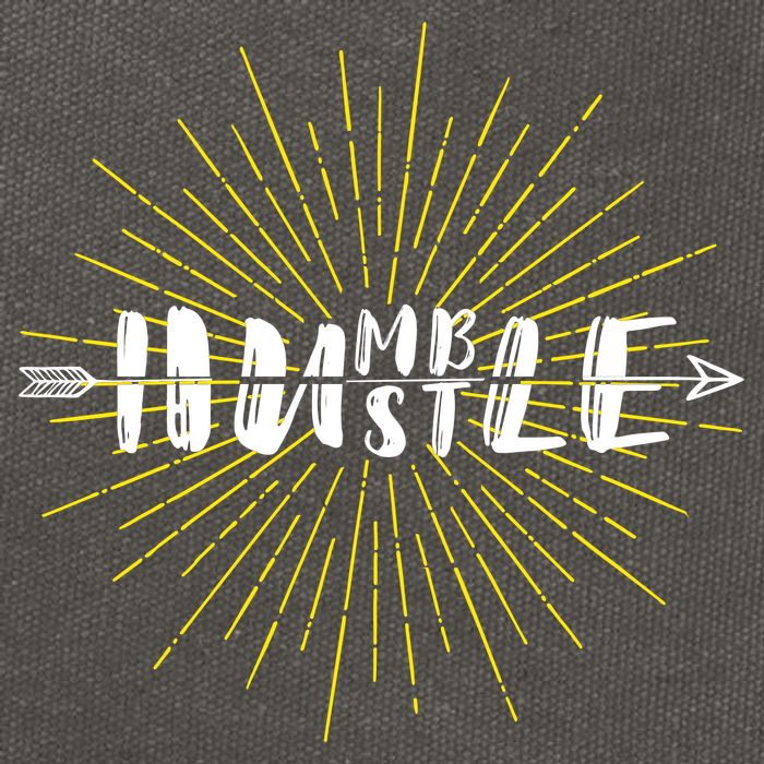 Stay Humble And Hustle  Cotton Canvas Backpack