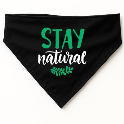 Stay Natural Green Leaf USA-Made Doggie Bandana