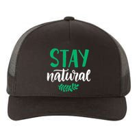 Stay Natural Green Leaf Yupoong Adult 5-Panel Trucker Hat