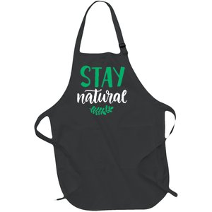 Stay Natural Green Leaf Full-Length Apron With Pockets