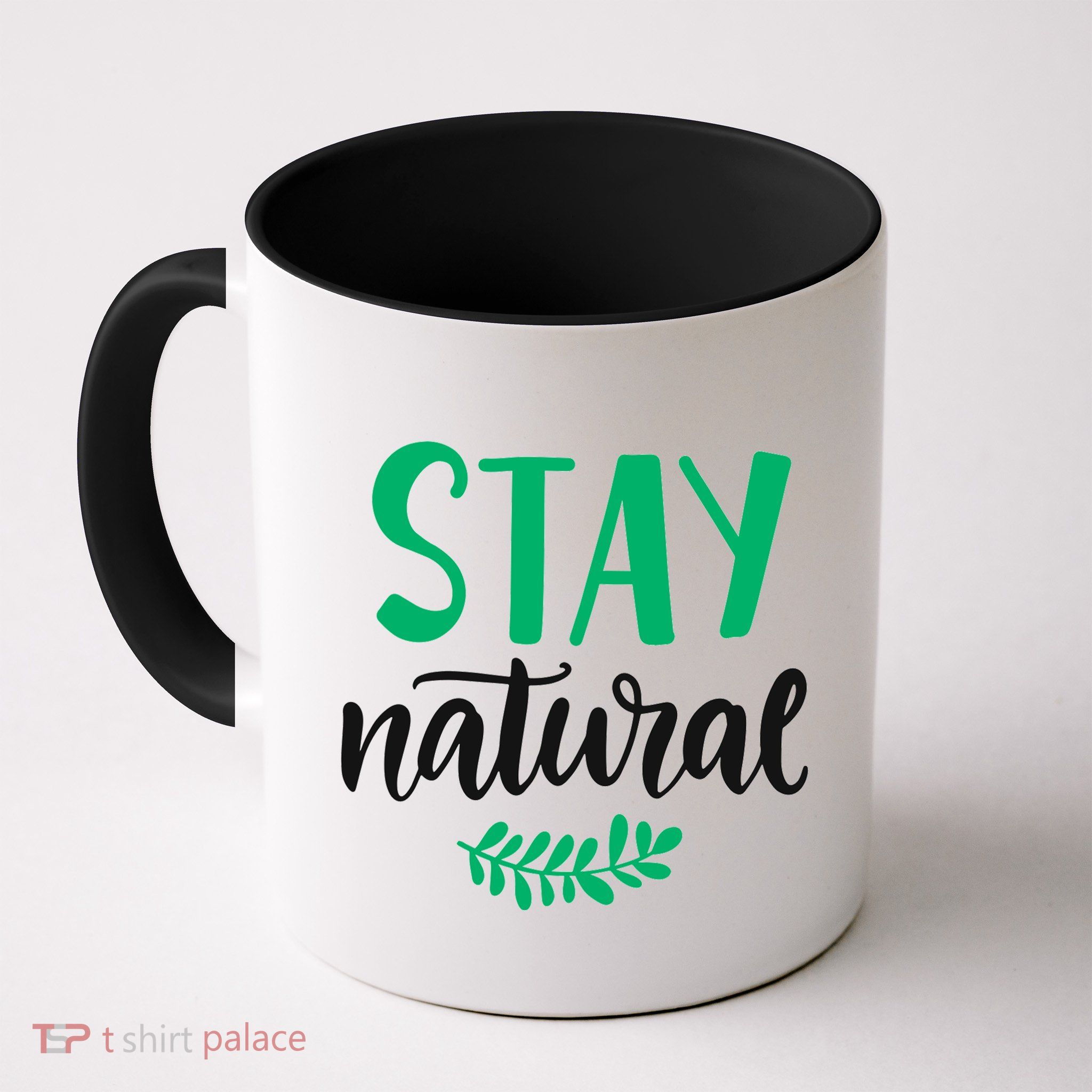 Stay Natural Green Leaf Coffee Mug