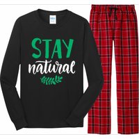 Stay Natural Green Leaf Long Sleeve Pajama Set