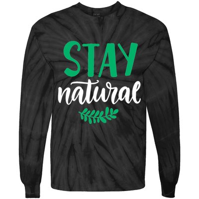 Stay Natural Green Leaf Tie-Dye Long Sleeve Shirt