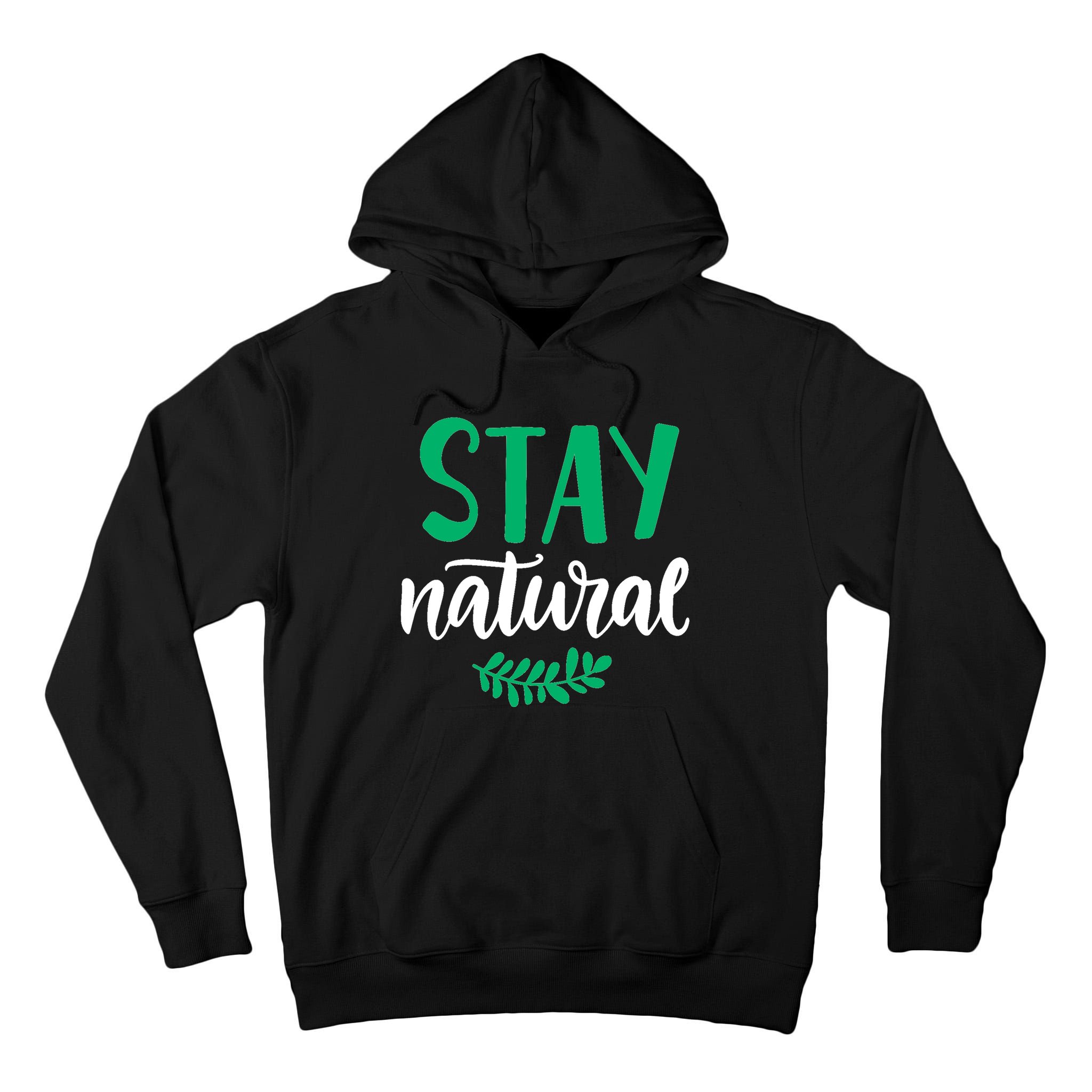 Stay Natural Green Leaf Tall Hoodie
