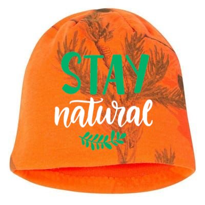 Stay Natural Green Leaf Kati - Camo Knit Beanie