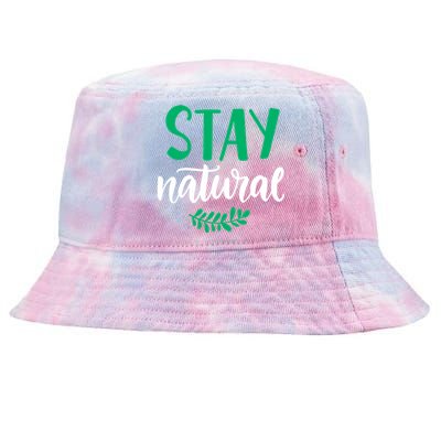 Stay Natural Green Leaf Tie-Dyed Bucket Hat