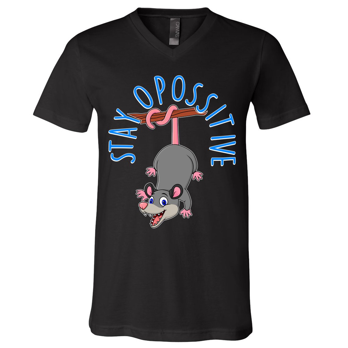 Stay Opossitive V-Neck T-Shirt
