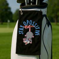 Stay Opossitive Golf Towel