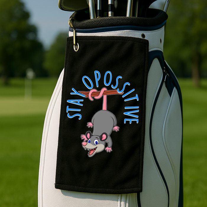 Stay Opossitive Golf Towel