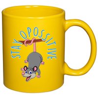 Stay Opossitive 11oz C Handle Ceramic Mug