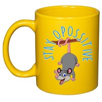 Stay Opossitive 11oz C Handle Ceramic Mug
