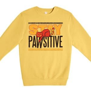 Stay Pawsitive Premium Crewneck Sweatshirt