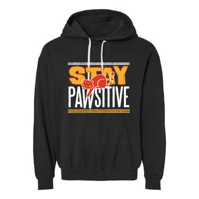 Stay Pawsitive Garment-Dyed Fleece Hoodie