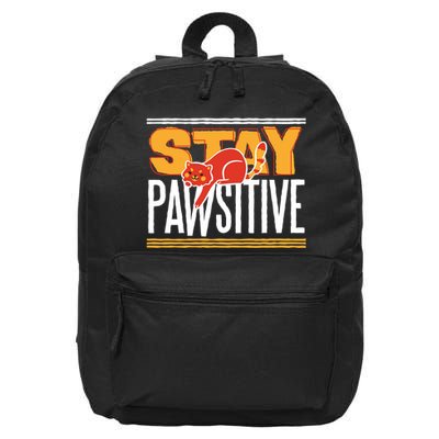 Stay Pawsitive 16 in Basic Backpack