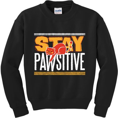 Stay Pawsitive Kids Sweatshirt