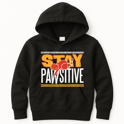 Stay Pawsitive Kids Hoodie