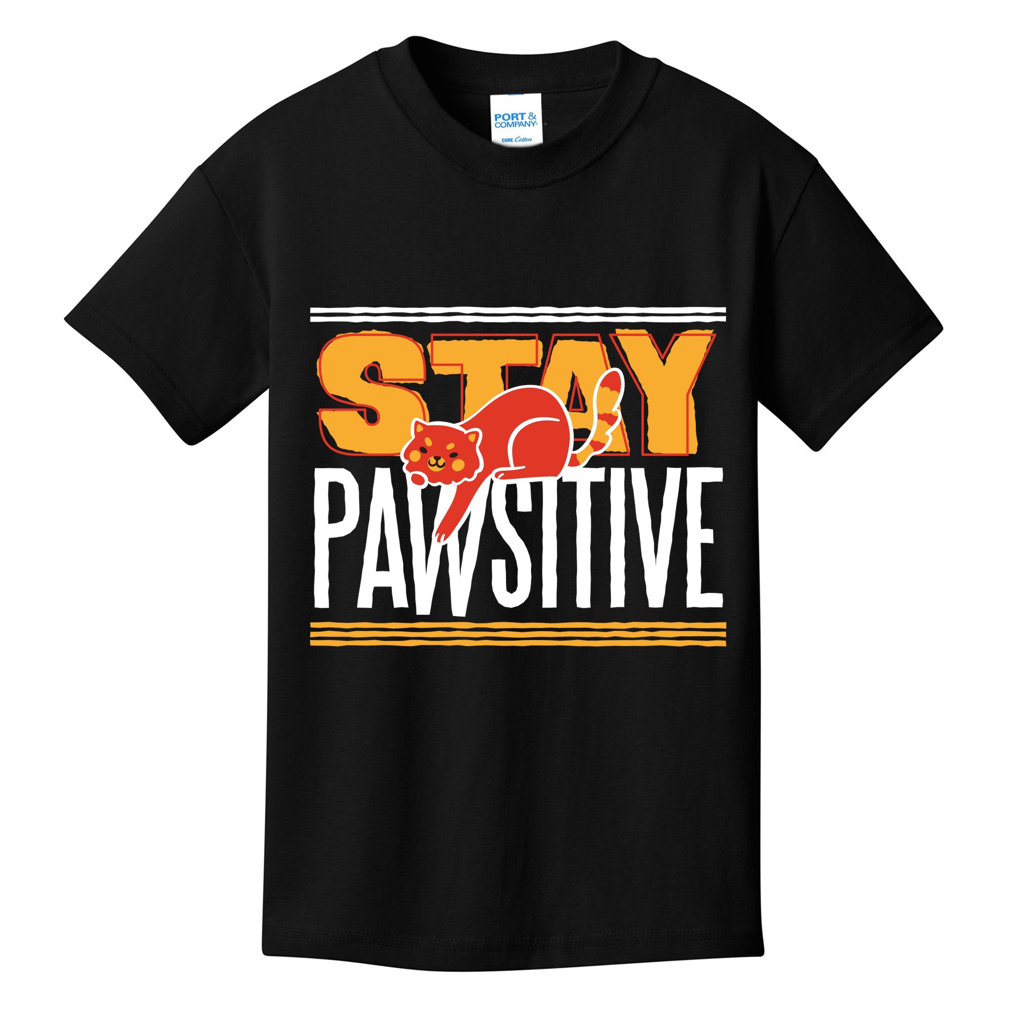 Stay Pawsitive Kids T-Shirt